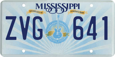 MS license plate ZVG641