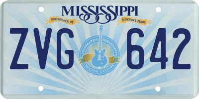 MS license plate ZVG642