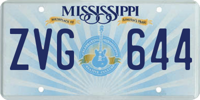 MS license plate ZVG644