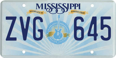 MS license plate ZVG645