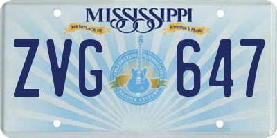 MS license plate ZVG647