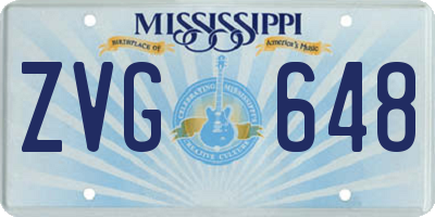 MS license plate ZVG648