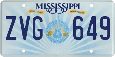 MS license plate ZVG649