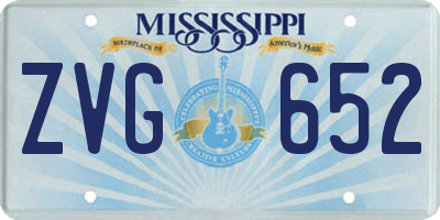 MS license plate ZVG652