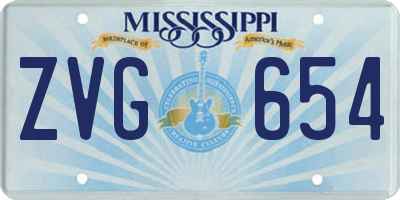 MS license plate ZVG654
