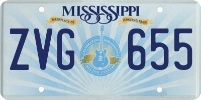 MS license plate ZVG655