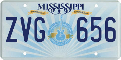 MS license plate ZVG656