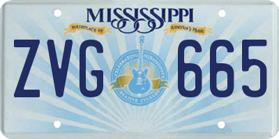 MS license plate ZVG665