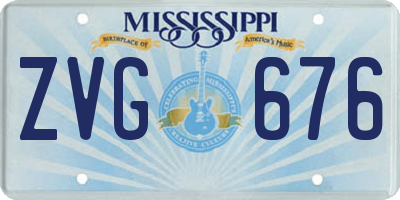 MS license plate ZVG676