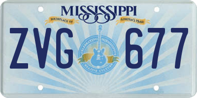 MS license plate ZVG677