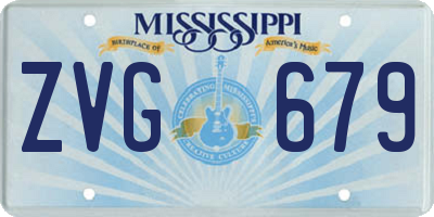 MS license plate ZVG679