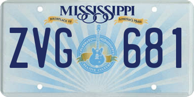 MS license plate ZVG681