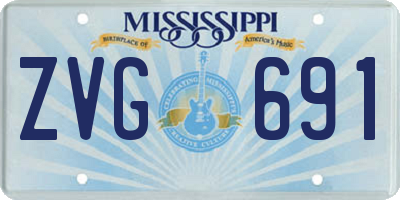 MS license plate ZVG691