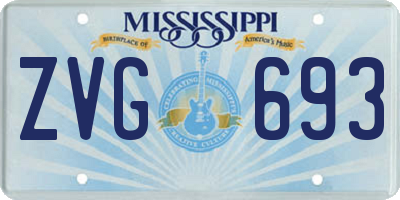 MS license plate ZVG693