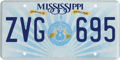 MS license plate ZVG695