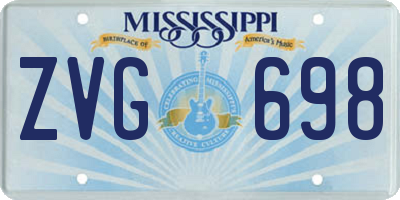 MS license plate ZVG698