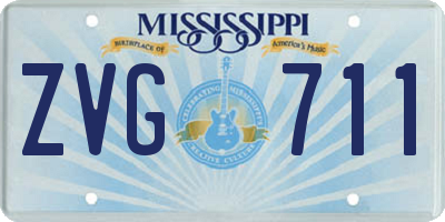 MS license plate ZVG711