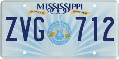 MS license plate ZVG712