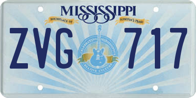 MS license plate ZVG717