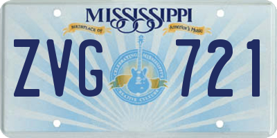 MS license plate ZVG721