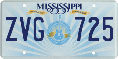 MS license plate ZVG725