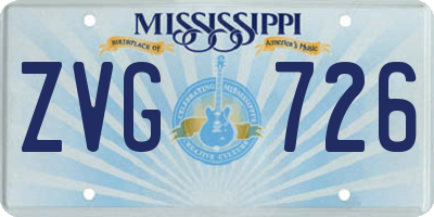 MS license plate ZVG726