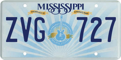 MS license plate ZVG727