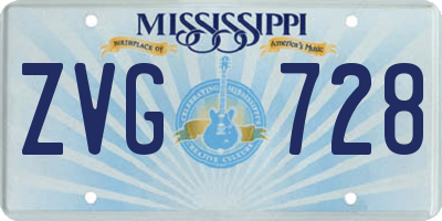 MS license plate ZVG728