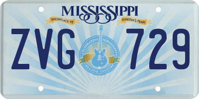 MS license plate ZVG729