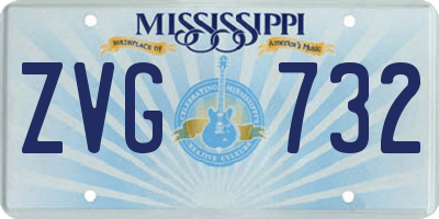 MS license plate ZVG732