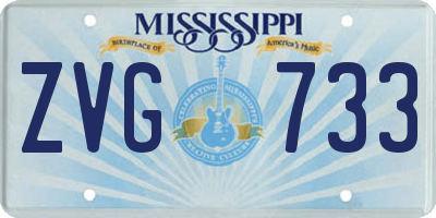 MS license plate ZVG733