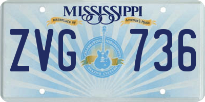 MS license plate ZVG736