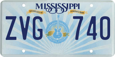 MS license plate ZVG740