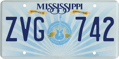 MS license plate ZVG742