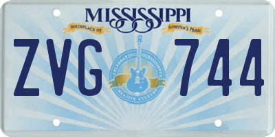 MS license plate ZVG744