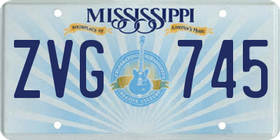 MS license plate ZVG745
