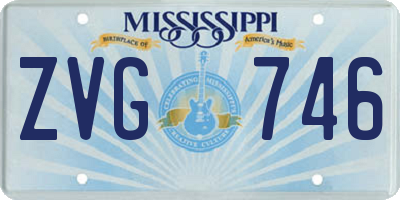 MS license plate ZVG746