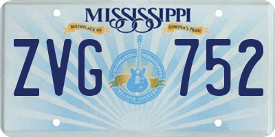MS license plate ZVG752