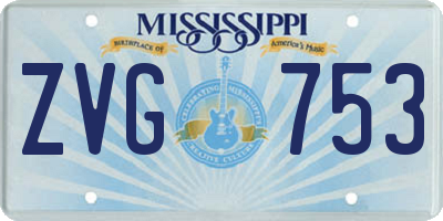 MS license plate ZVG753