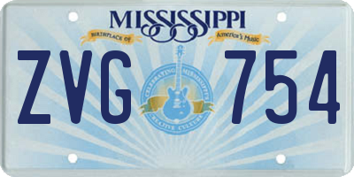 MS license plate ZVG754