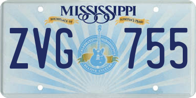 MS license plate ZVG755