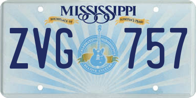 MS license plate ZVG757