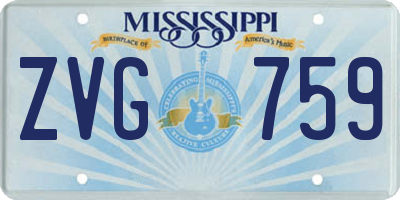 MS license plate ZVG759