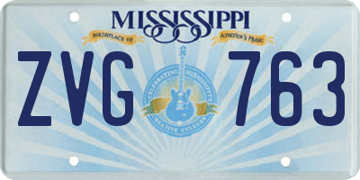 MS license plate ZVG763