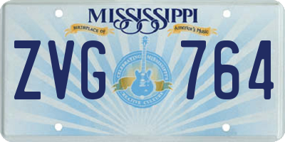 MS license plate ZVG764