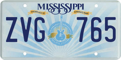 MS license plate ZVG765
