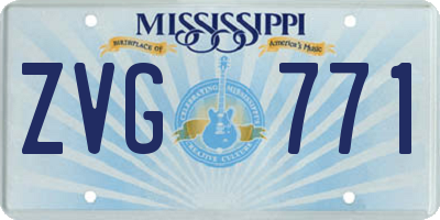 MS license plate ZVG771