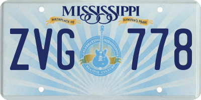 MS license plate ZVG778