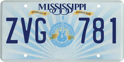 MS license plate ZVG781