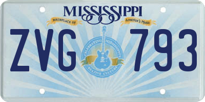 MS license plate ZVG793
